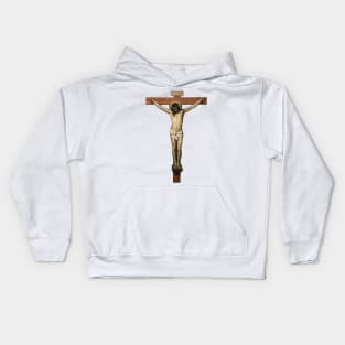 Christ on the Cross Transparent Background Design Kids Hoodie